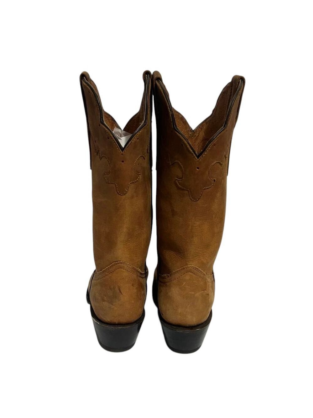 El Pajar Tan Mexican Women's Western Leather Boots Sz 5.5 - Picture 4 of 7